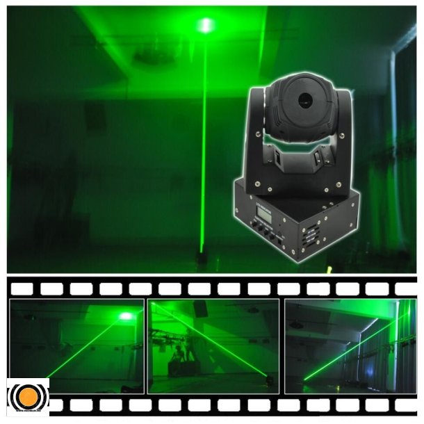 Laser Grønn Mini Moving Head Fat beam 150mW 650nm