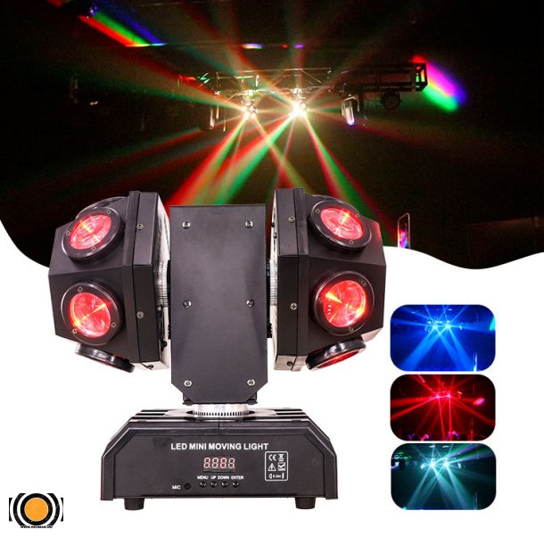 Dobbel Discoball Moving head 2 in 1 LED &amp; Laser