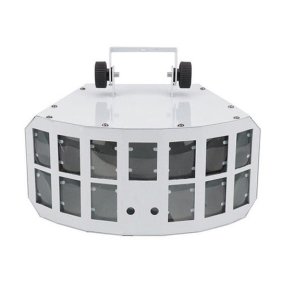 LED Derby 2 x 10W RGBW med 100mW Rd og 50mW Grnn Laser