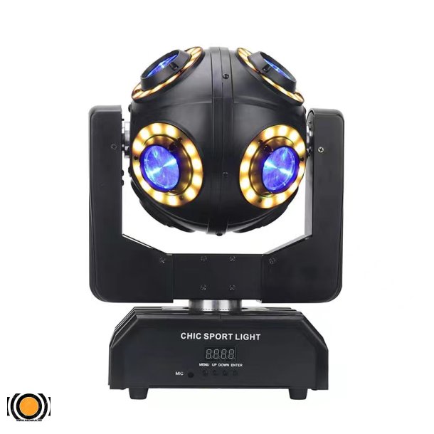 2-IN-1 Starry Ball - Diskokule med 8 x 10W RGBW 4in1 Cree LEDs og 96 RGB LEDs