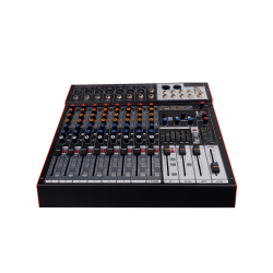 8-kanals powered mixer 2�500W med EQ og Speakon | Profesjonell PA mikser
