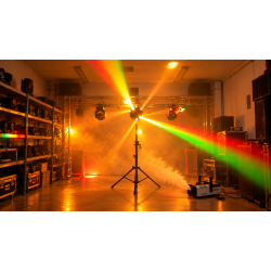 Moving Head Dobbel LED Discoball med Stativ og 900W R�ykmaskin � Utleie