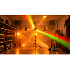 Moving Head Dobbel LED Discoball med Stativ og 900W R�ykmaskin � Utleie