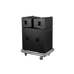 Admark Aktivt Line Array Anlegg med flightcases (4 stk topper + 2 stk Basskasser)