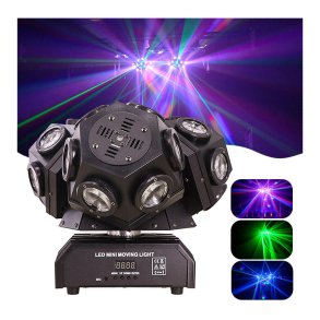 Trippel Discoball Moving head 2 in 1 LED & Laser