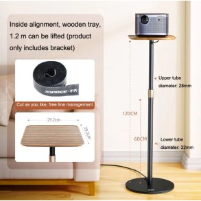 Gulvstativ til Projektor - 120cm med plate