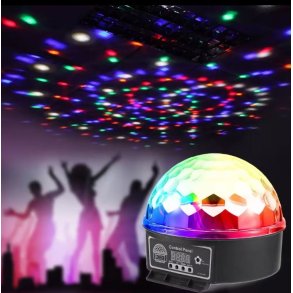 Diskokule LED 6 Farger DMX