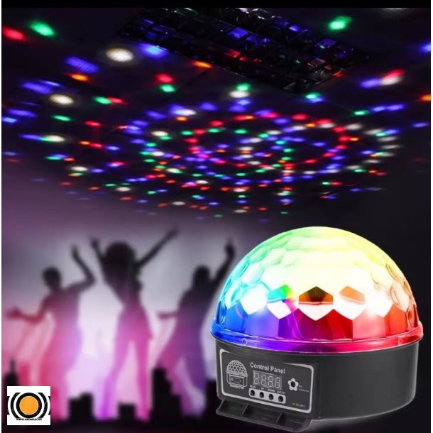 Diskokule LED 6 Farger DMX