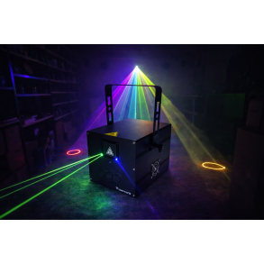 2W RGB Laser Lys Show Projektor med animasjon og beam