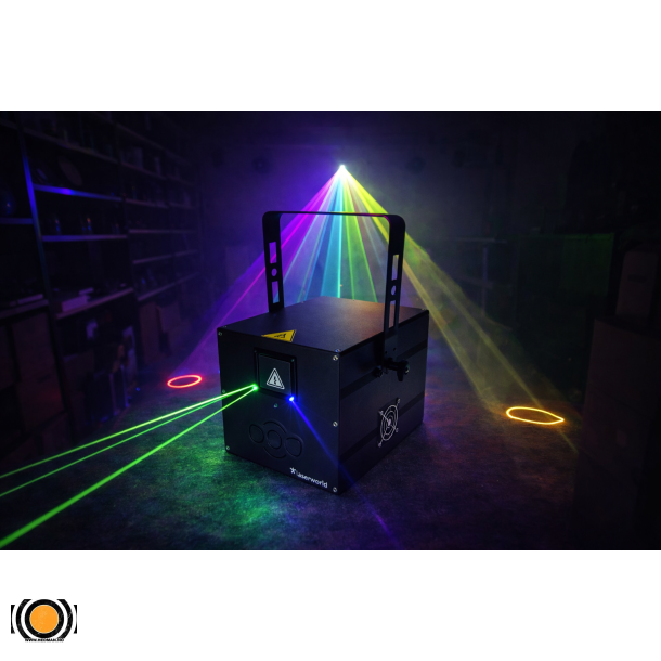 2W RGB Laser Lys Show Projektor med animasjon og beam