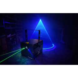 2W RGB Laser Lys Show Projektor med animasjon og beam