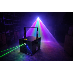 2W RGB Laser Lys Show Projektor med animasjon og beam