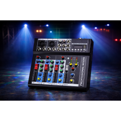 3/4 Kanals USB Mikser med Bluetooth