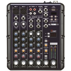 Mikser 6 Kanaler med USB Inngang