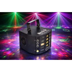 5-IN-1 Derby LED Effektlys med Laser � DJ og Scene