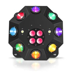 5-IN-1 KTV Bee Light II � LED Effektlys med Derby, Laser og Strobe