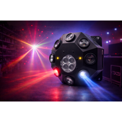 5-IN-1 KTV Bee Light II � LED Effektlys med Derby, Laser og Strobe
