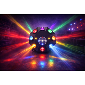 5-IN-1 KTV Bee Light II � LED Effektlys med Derby, Laser og Strobe
