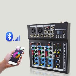 3/4 Kanals USB Mikser med Bluetooth