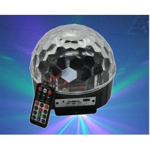 Diskokule LED 6 Farger med innebygd Hytaler og fjernkontroll