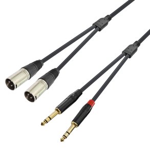 2x6.35mm TRS Jack til 2x XLR 3-Pins Han 1,5 meter