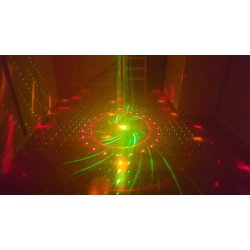 Derby 5 farger led lys m/ Rd&Grnn Laser 20 mnstre DMX