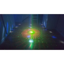 Derby 5 farger led lys m/ Rd&Grnn Laser 20 mnstre DMX