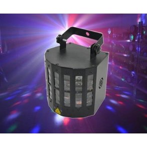 Derby 5 farger led lys m/ Rd&Grnn Laser 20 mnstre DMX