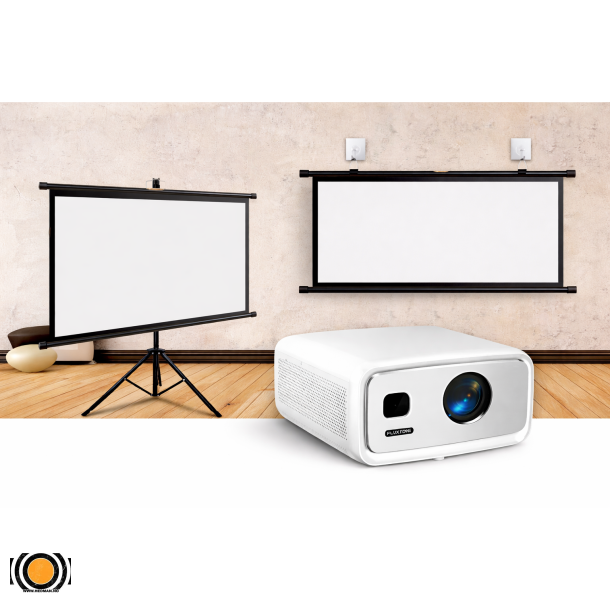 D10S 4K Projektor 4000 ANSI med 100" Lerret � Kraftig Hjemmekino Pakke