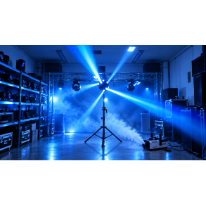 Moving Head Dobbel Starryball 2in1 med Stativ og 900W R�ykmaskin � Utleie