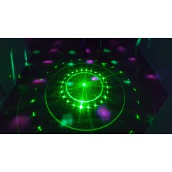 Derby 6 farger led lys m/ Rd&Grnn Laser 8 mnstre DMX