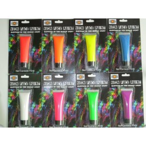 Fluorescerende UV Neon maling for ansikt og kropp 8 X 15ml