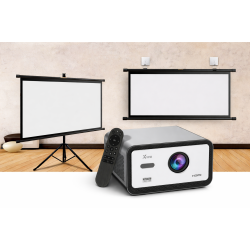 HA110 Projektor 1000 ANSI med 100" Lerret Full HD, Android 11 Hjemmekino Pakke