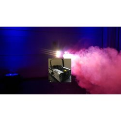 Rykmaskin 1000 W m/RGB Led Lys+ trdls fjernkontroll&kabel