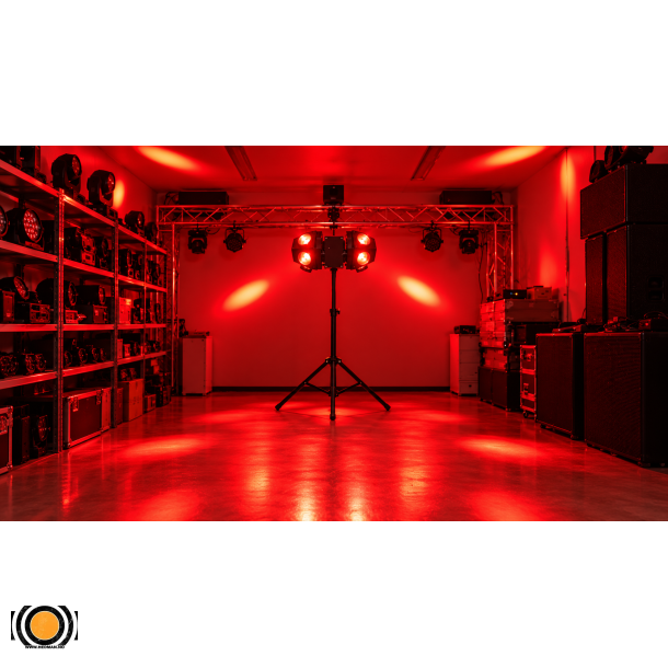 Moving Head Dobbel LED Discoball med Stativ Utleie