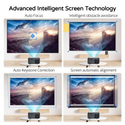 HA110 Full HD Projektor 1080P, Android 11 &amp; 1000 ANSI