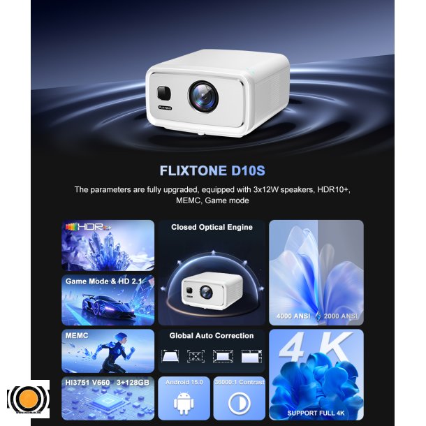 D10S 4K Projektor 4000 ANSI