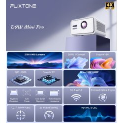 D9W Mini Pro Projektor 2700 ANSI