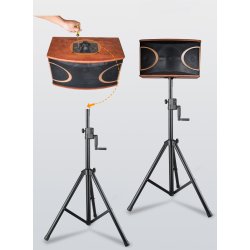 H�yttalerstativ med sveiv - PA stativ med bracket (Justerbart)