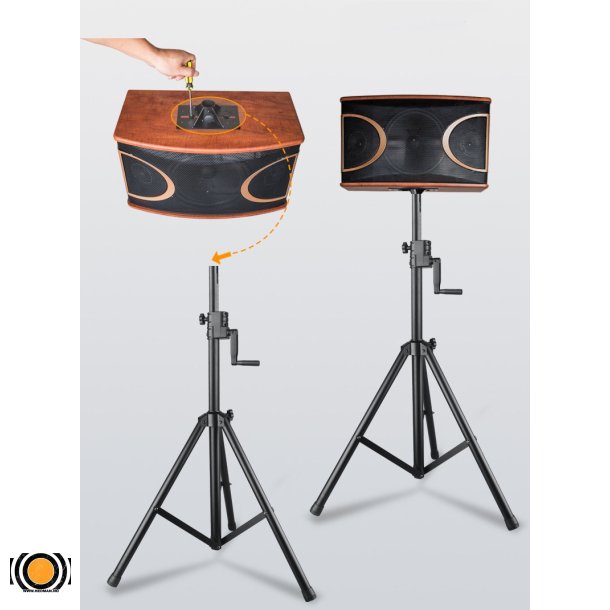 H�yttalerstativ med sveiv - PA stativ med bracket (Justerbart)