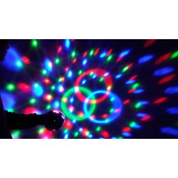 Diskokule LED 3 Farger + Sollys effekt