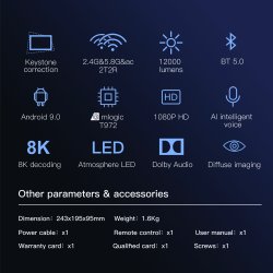 LED Hjemmekino projektor 230 ANSI