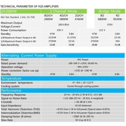 Admark Effektforsterker K20 2*2000 @8ohm