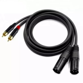 2*XLR Han - 2*RCA Han 1 meter