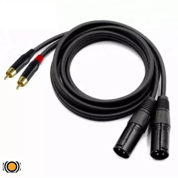 2*XLR Han - 2*RCA Han 1 meter