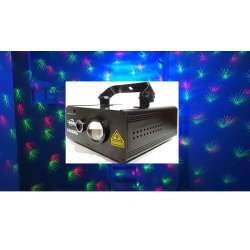 Rd og Grnn Stjernelaser med LED vanneffekt DMX