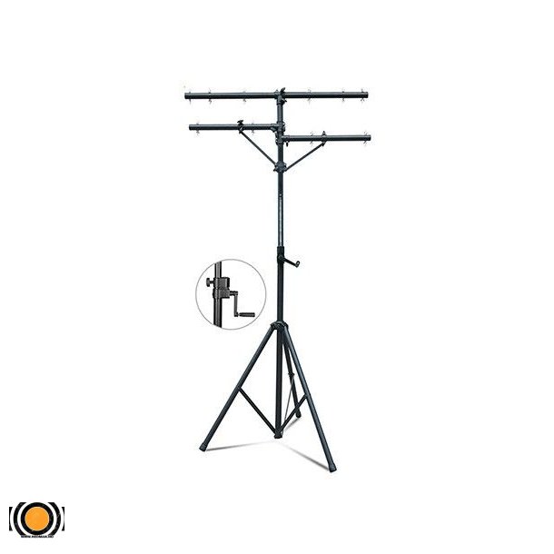 Lysstativ med T-bom + 1 ektra stativ p hver side + sveiv