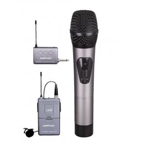 Trdls Mikrofon sett med 1 stk Hndholdt&1 stk Bodypack Mikrofon