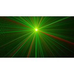 Rd og Grnn Stjernelaser med LED vanneffekt DMX