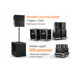 Komplett Line Array PA System � Klar til bruk